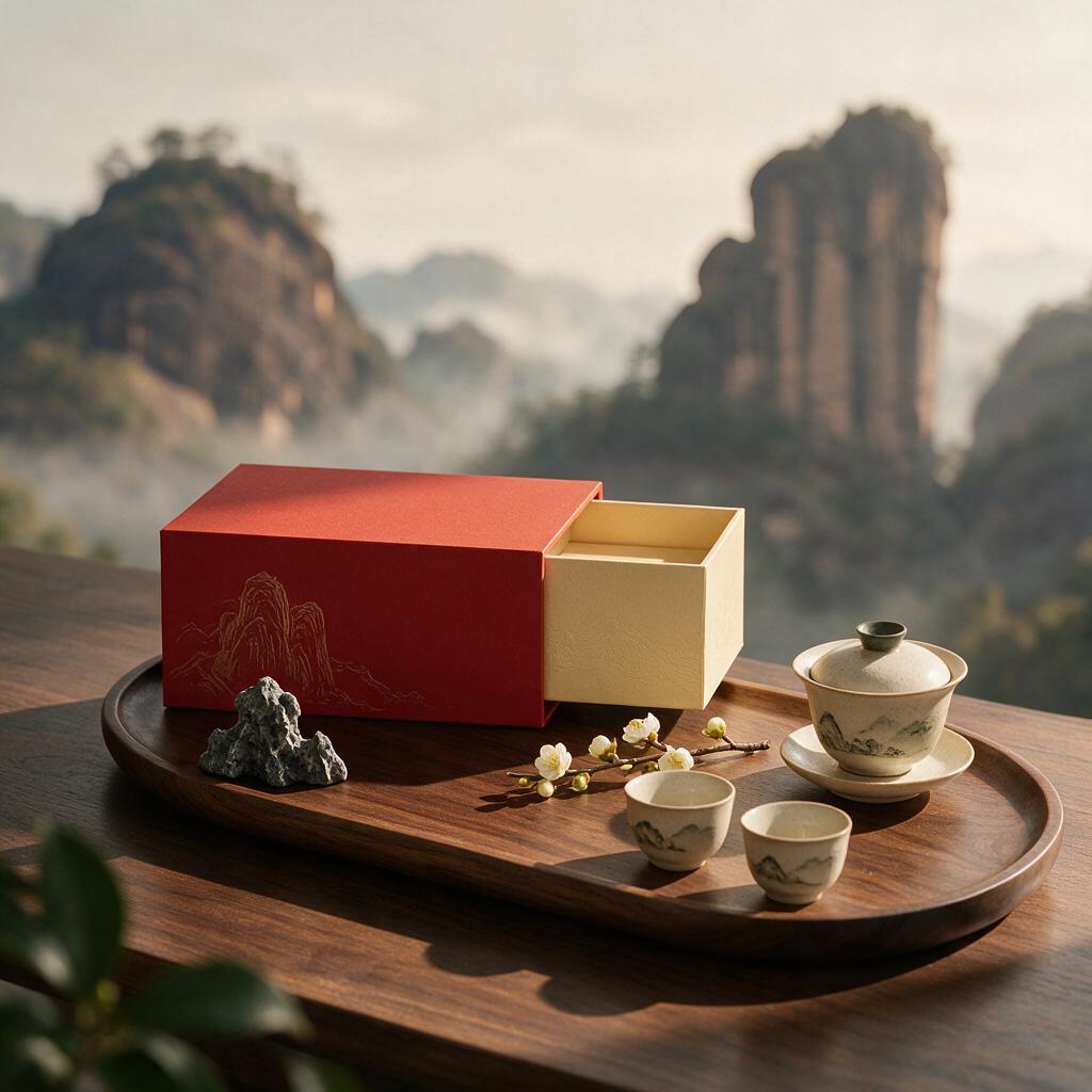 大红袍岩茶礼盒 场景