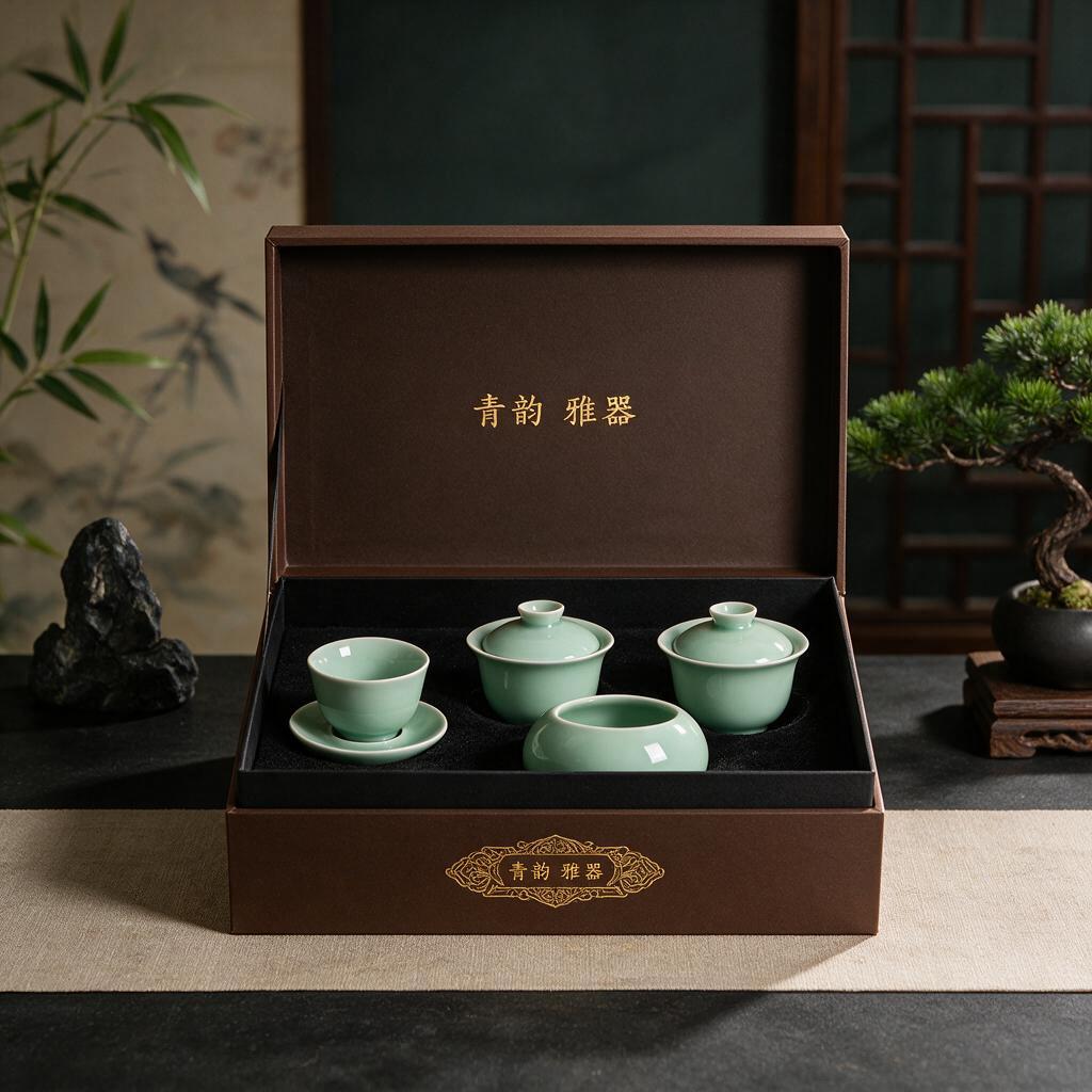 青瓷茶具礼盒