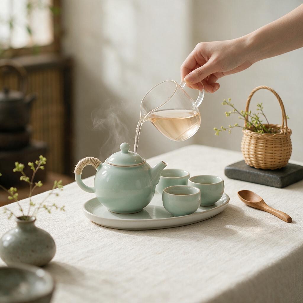 青瓷茶具礼盒 场景